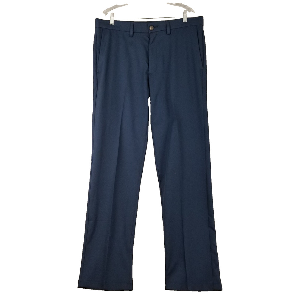 Haggar In Motion Pants Mens 36x34 Blue Dress Slacks Performance Stretch Modern